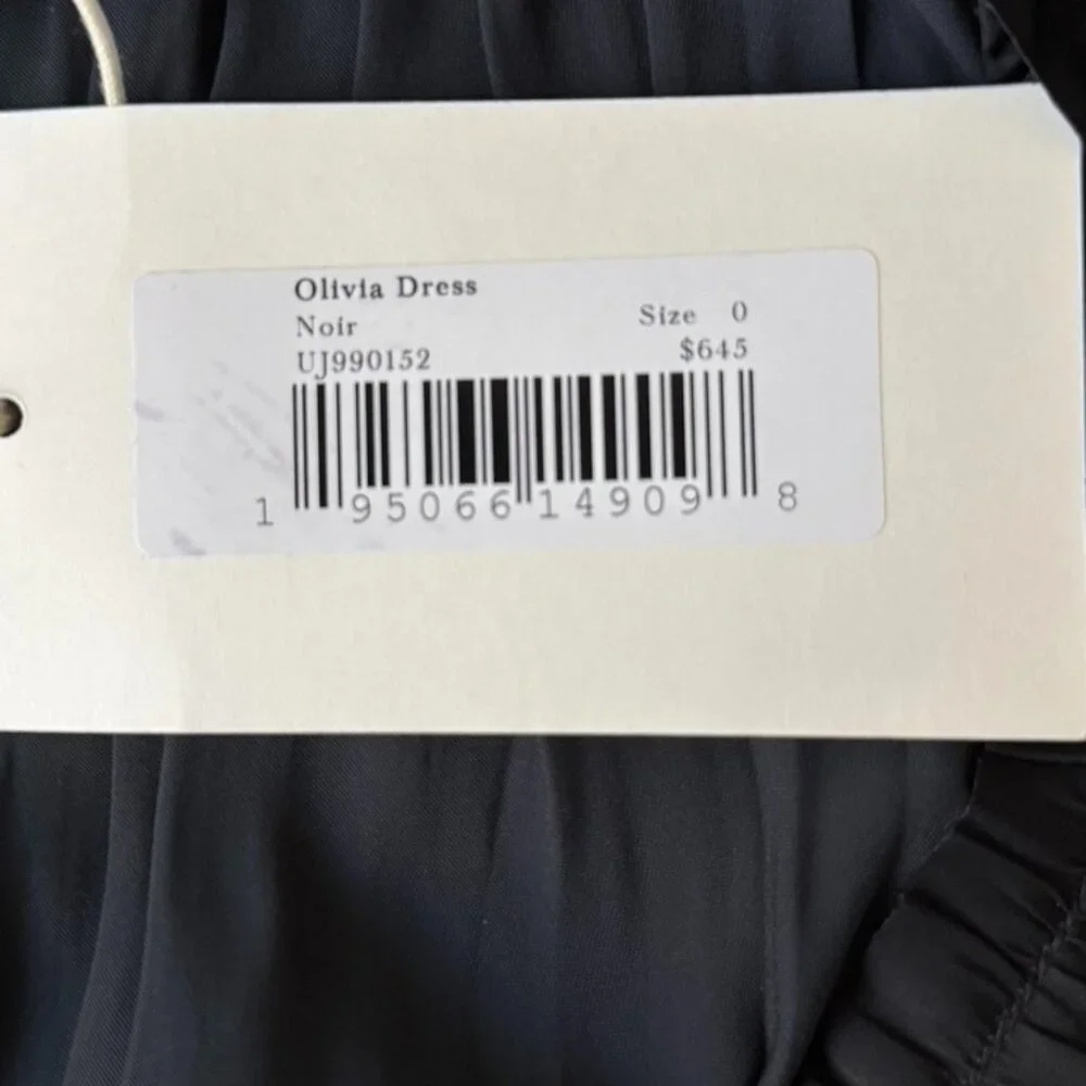 Ulla Johnson, Olivia Midi Dress in Black Satin, Size 0 - Picture 8 of 16